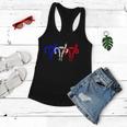 Uterus Shows Middle Finger Feminist Blue Red 4Th Of July Women Flowy Tank