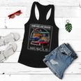 Vintage American Made Muscle Classic Cars And Diner Tshirt Women Flowy Tank