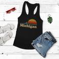 Vintage Retro Michigan Sunset Logo Tshirt Women Flowy Tank
