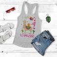 Kids 4Th Birthday I Am 4 Years Old And Llamazing Llama Girl Ns V2 Women Flowy Tank
