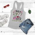 Made In 1977 Floral 45 Year Old 45Th Birthday Gifts Women Women Flowy Tank