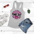 Pink Out Breast Cancer Awareness Sunflower Pink Women Flowy Tank