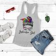 Womens September Girl Wink Eye Woman Face Was Born In September Women Flowy Tank