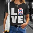 4Th Of July Gnome For Women Patriotic American Flag Heart Gift Unisex T-Shirt Gifts for Her