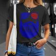 4Th Of July Merica Bearded Glasses Proud American Unisex T-Shirt Gifts for Her