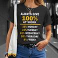 Always Give A 100 At Work Funny Tshirt Unisex T-Shirt Gifts for Her