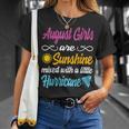 August Girls Are Sunshine Mixed With A Little Hurricane V2 T-shirt Gifts for Her