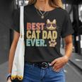 Best Cat Dad Ever Vintage Colors Tshirt Unisex T-Shirt Gifts for Her
