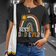 Best Dad Ever Rainbow Funny Fathers Day From Wife Daughter Gift Unisex T-Shirt Gifts for Her