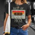 Best Of 1972 Casette Tape Retro 50Th Birthday 50 Years Old Unisex T-Shirt Gifts for Her