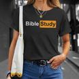 Bible Study Hub Logo Funny Sarcastic Adult Humor Unisex T-Shirt Gifts for Her