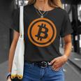 Bitcoin Logo Emblem Cryptocurrency Blockchains Bitcoin Unisex T-Shirt Gifts for Her