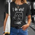 Black Cat I Do What I Want With My Cat Meow T-shirt Gifts for Her