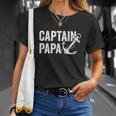 Captain Papa Pontoon Lake Sailor Fuuny Fishing Boating Unisex T-Shirt Gifts for Her