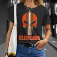 Cleveland Skull Football Tshirt Unisex T-Shirt Gifts for Her