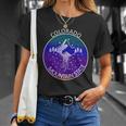 Colorful Colorado Mountain State Logo Unisex T-Shirt Gifts for Her