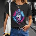 Colorful Wolf Painting Wolves Lover Unisex T-Shirt Gifts for Her