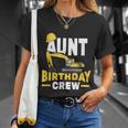 Construction Birthday Party Digger Aunt Birthday Crew T-Shirt Gifts for Her