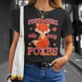 Cute Just A Girl Who Loves Foxes V2 Unisex T-Shirt Gifts for Her