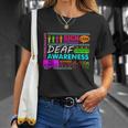 Deaf Awareness Sign Deafness Hearing Loss Warrior Tshirt Unisex T-Shirt Gifts for Her