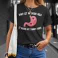 Dont Let Me Drink Milk It Makes My Tummy Hurt Stomach Pain Unisex T-Shirt Gifts for Her