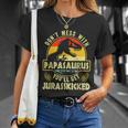 Dont Mess With Papasaurus Youll Get Jurasskicked Fathers Day V2 Unisex T-Shirt Gifts for Her