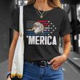 Eagle Mullet 4Th Of July Gift Usa American Flag Merica Cool Gift Unisex T-Shirt Gifts for Her
