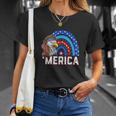 Eagle Mullet 4Th Of July Rainbow American Flag Unisex T-Shirt Gifts for Her