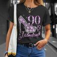Fabulous & 90 Sparkly Shiny Heel 90Th Birthday Tshirt Unisex T-Shirt Gifts for Her