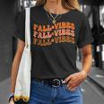 Fall Vibes Thanksgiving Retro Groovy T-shirt Gifts for Her