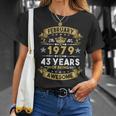 February 1979 43 Years Of Being Awesome Funny 43Rd Birthday Unisex T-Shirt Gifts for Her