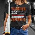 Firefighter Red Line Flag Fireman Wife Girlfriend Volunteer Firefighter Unisex T-Shirt Gifts for Her