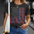 Firefighter Us American Flag Firefighter 4Th Of July Patriotic Man Woman_ Unisex T-Shirt Gifts for Her