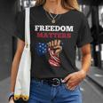 Freedom Matters Fist American Flag Unisex T-Shirt Gifts for Her