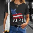 French Bulldog 4Th Of July Cute Frenchie American Flag Dog Unisex T-Shirt Gifts for Her