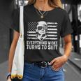 Funny Anti Biden Everything Woke Turns To Shit Funny Trump V2 Unisex T-Shirt Gifts for Her