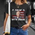 Funny Anti Biden Fallin With Biden Funny Bike Meme Unisex T-Shirt Gifts for Her