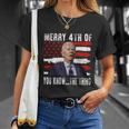 Funny Biden Confused Merry Happy 4Th Of You KnowThe Thing Flag Design Unisex T-Shirt Gifts for Her