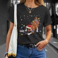 Funny Boxer Santa Hat Christmas Lights Xmas Dog Lover Owner Gift Unisex T-Shirt Gifts for Her