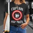 Funny Captain Poop Pants Tshirt Unisex T-Shirt Gifts for Her