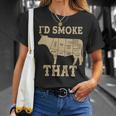 Funny Id Smoke That Cattle Meat Cuts Tshirt Unisex T-Shirt Gifts for Her