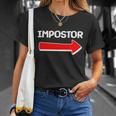 Funny Impostor Arrow -Among Us Unisex T-Shirt Gifts for Her