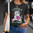 Funny Saying I Licked It So Its Mine Unicorn Cute Gift Unisex T-Shirt Gifts for Her