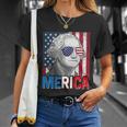 George Washington 4Th Of July Merica Men Women American Flag Unisex T-Shirt Gifts for Her