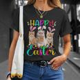 Happy Easter Three Cat Wearing Bunny Funny Gift Ear Bunny Cat Lover Gift Unisex T-Shirt Gifts for Her