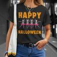 Happy Halloween Lazy Costume Dancing Skeleton Ballerina Unisex T-Shirt Gifts for Her
