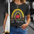 Happy Last Day Of School Rainbow Teacher Student Graduation Cute Gift Unisex T-Shirt Gifts for Her