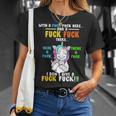 I Dont Give A Fuck Fuck Offensive Funny Unicorn Unisex T-Shirt Gifts for Her