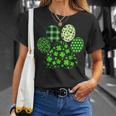 Irish Cute Dog Paw Clovers St Patricks Day Lucky Shamrock T-shirt Gifts for Her