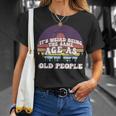 Its Weird Being The Same Age As Old People Retro Sunset T-shirt Gifts for Her